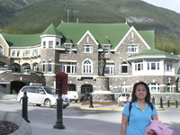 Patti in front of Fairmont