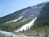 Glacier on small mountain