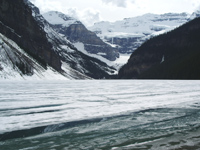 Partially thawed lake