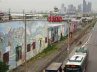 Graffiti on buildings